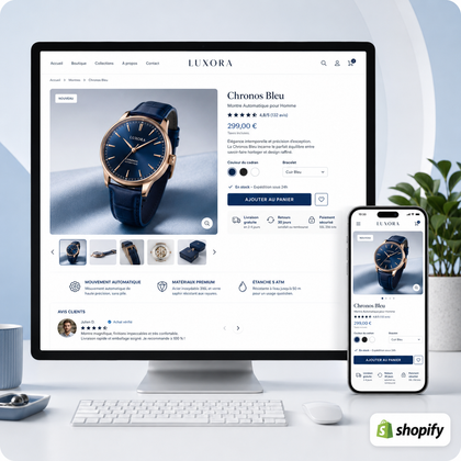 Création de fiches produits Shopify