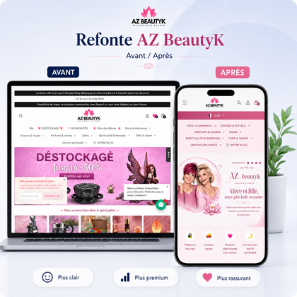 AZ BeautyK — Refonte Shopify