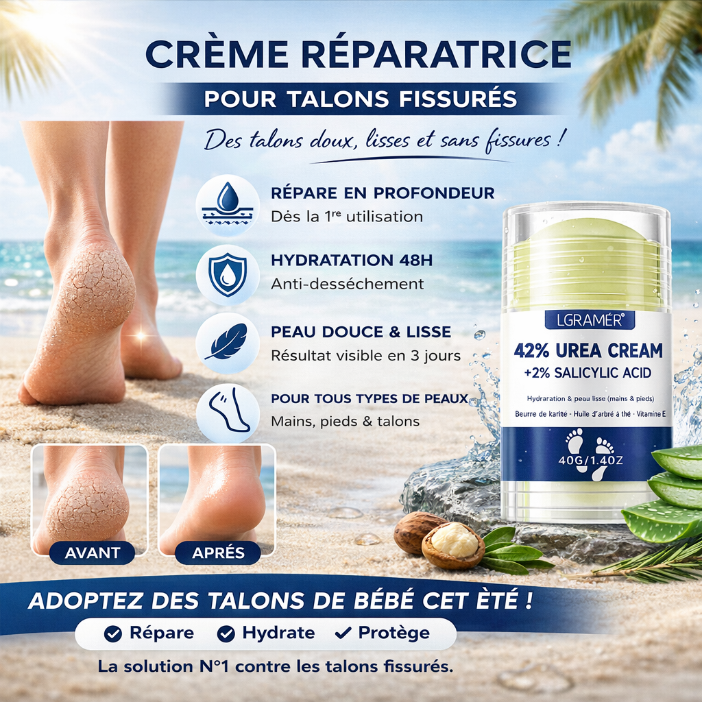 Crème Réparatrice pour Talons Fissurés
