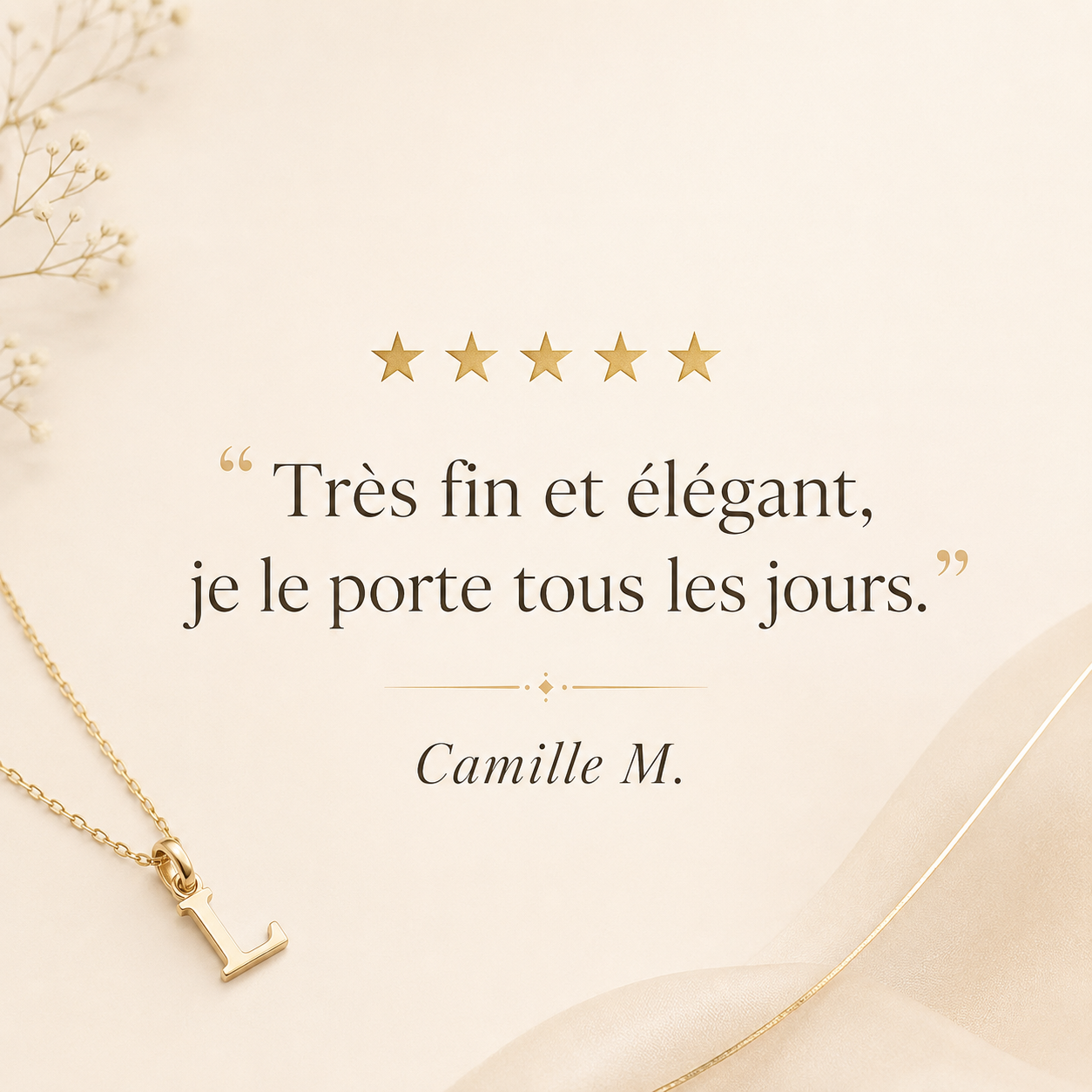 Collier Initiale Liora