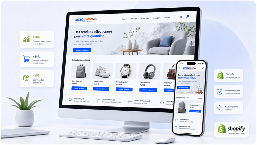 Création de boutique Shopify professionnelle