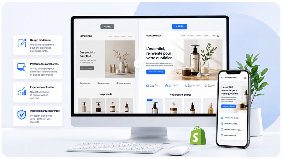 Refonte de boutique Shopify professionnelle