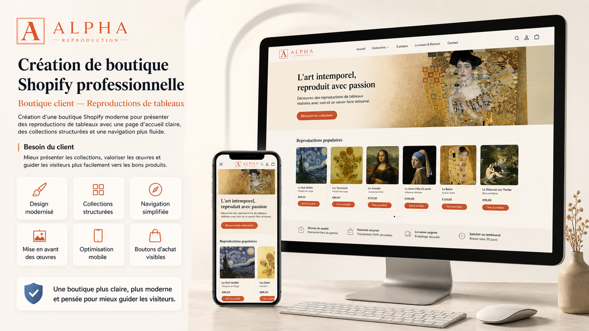 Boutique client — Reproductions de tableaux