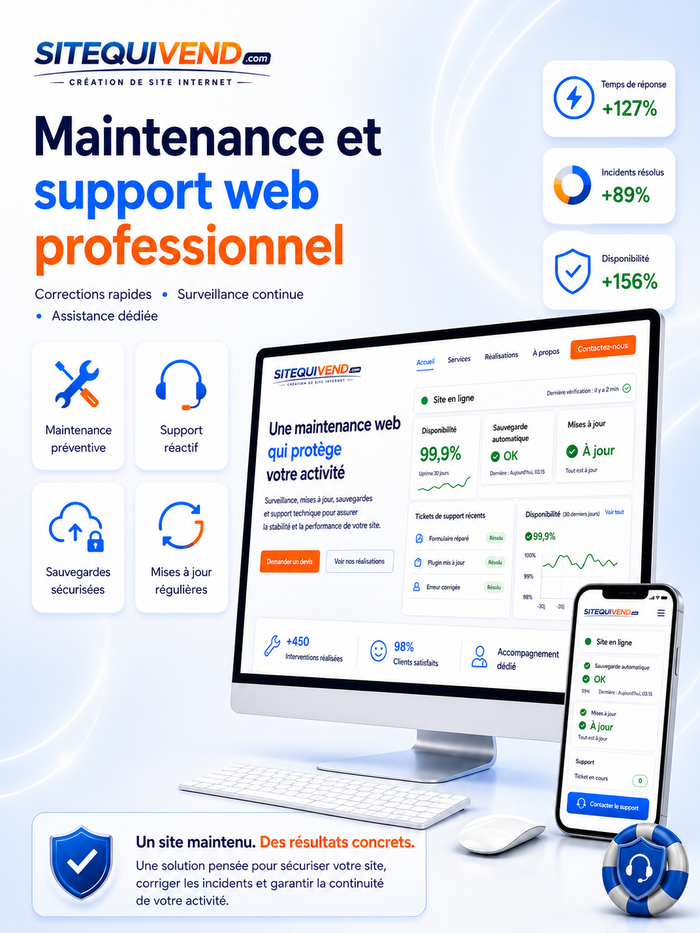 Maintenance et support web professionnel